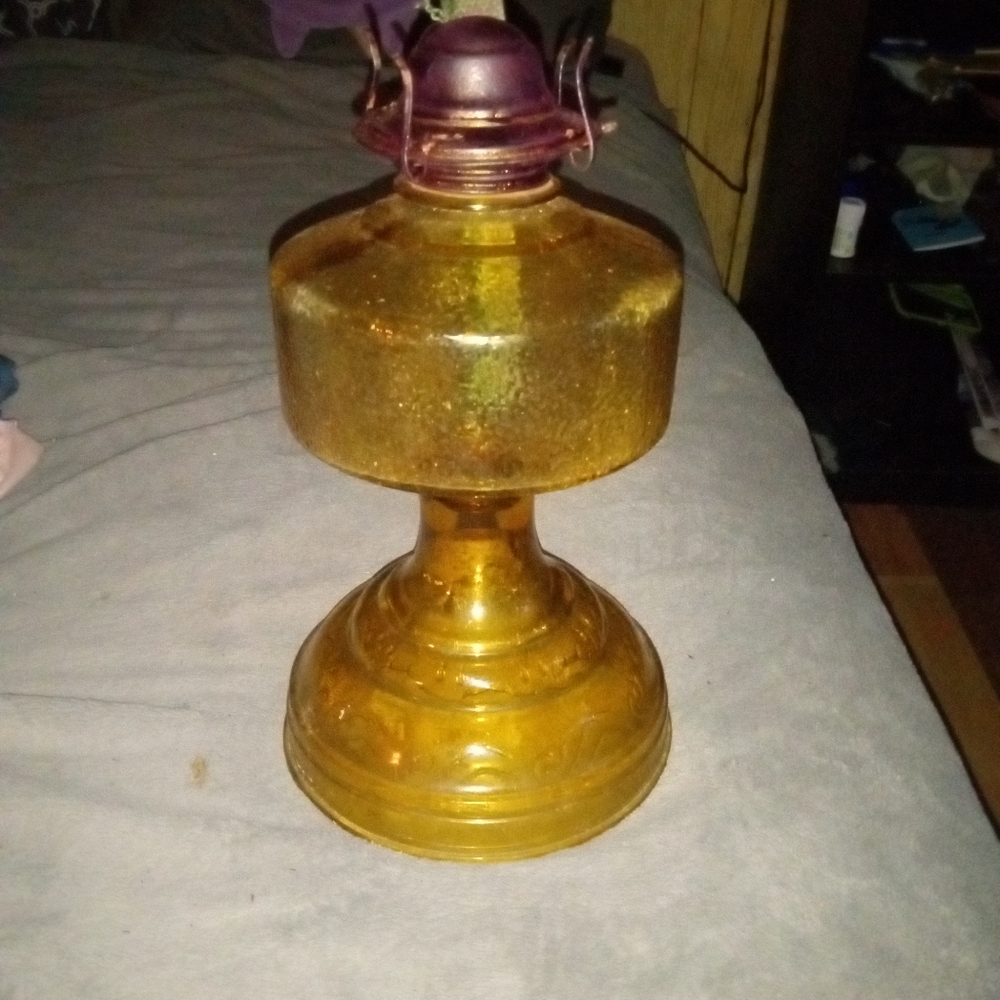 Vintage rich yellow Oil Lamp